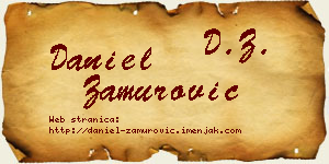 Daniel Zamurović vizit kartica